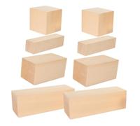 WRITWAA 8Pcs Unfinished Wood Carving Blocks for Crafts and Whittling Safe Sturdy Wooden Blocks for DIY Art Beginners Woodworking and Creative Shaping