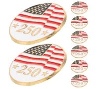 WRITWAA 8pcs Usa American Flag Pin Set Patriotic Lapel Brooches Alloy Material Collectible Versatile Use for National Holidays and Formal Occasions Independence Day Accessories