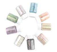 WRITWAA 9 Colors Mica Powder Set for Resin Pigment DIY, Cosmetic Grade Pearl Pigment Powder for Epoxy Resin, Handcrafting Materials for Makeup, Nail Art, and Fine Art Projects