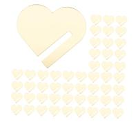 WRITWAA 90PCS Golden Heart-shaped Acrylic Drink Markers with Blank Space for Personal Notes Use Romantic Wine Glass Name Tags for Weddings Parties and Celebrations Multi-glass Compatible