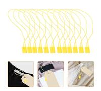 WRITWAA 950pcs Gold Plastic Square Buckle Tag Strings for Clothes, Price Tag Tie Ropes 18cm, Universal Hanging Strings for Retail Label Fastening
