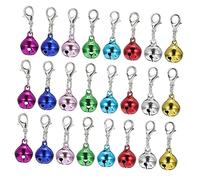 WRITWAA 96pcs Bells Tiny Bells for Crafts Charms Jewelry Making Collar Wind Chime Rustic Miniature for DIY Pendants Keychains Random Color
