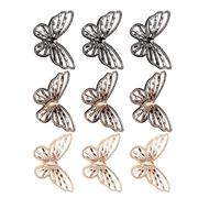 WRITWAA 9pcs 3D Crystal Rhinestone Beaded Butterfly Patch Embroidered Butterfly Applique Easy to Sew on Stylish Deluxe Sparkling Assorted Color DIY Party Ensembles Decoration for Bags
