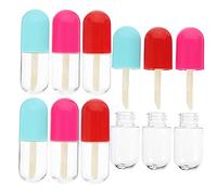 WRITWAA 9pcs Empty Lipstick Tubes Lip Gloss Tube Diy Lipstick Bottle Lip Balm Container for Cosmetic Refill Random