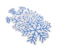 WRITWAA 9pcs Winter Snowflakes Refrigerator Magnets with Strong Magnetic Attachment, Coldresistant Synthetic Resin Decoration Stickers for Fridge and Garage Door, Christmas Themed Blue