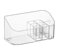 WRITWAA Acrylic Cosmetic Storage Box Moving Divided Compartment Makeup Storage Box Jewelry Organizer Cosmetics Container for Bathroom Vanity Table