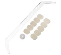 WRITWAA Acrylic Eyebrow Mapping Ruler with Built Ink Line for Precise Symmetry Transparent Reusable Brow Positioning Measuring Tool for Salon and Home Use