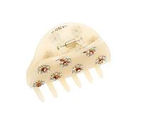 WRITWAA Acrylic Hair Claw Clips for Women Durable Non Slip Claw Clamp with Decorative Rhinestones Half Jaw Clip for Thick and Thin Hair Ornament for Everyday Use Color