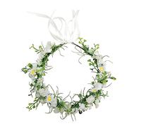 WRITWAA Adjustable Bridal Flower Headpiece Elegant Daisy Floral Headband for Weddings Beach Parties and Ceremonies for Brides and Bridesmaids Charming Hair Decoration for Special Occasions