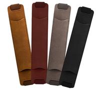 WRITWAA Adjustable Leather Elastic Pen Holder for Notebook with Pu Material Prevents Pen from Slipping or Rolling Suitable for Books Set of 4pcs