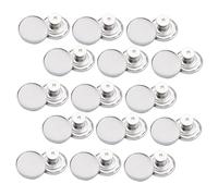 WRITWAA Adjustable No Sew Jeans Buttons Silver Metal Buckles Instant Button Replacement for Waist Tightening Detachable Pants DIY Accessories