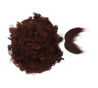 WRITWAA Afro Wig and Beard Set Brown Curly Mustache, One Size Costume Prop for Pirate and Masquerade Parties, Mens Wigs and Beard Costume Accessories
