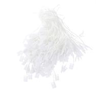 WRITWAA Apparels Tag Clasp 1000pcs White Tag Fastener Plastic Polyester Good Toughness for Cards and Commodity Price Tags Hand-Threaded Rope Hand-Apply