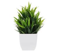 WRITWAA Artificial Potted Plant Small Artificial Succulents Fake Green Plants Artificial Plants in Pot Mini Artificial Plants Office PP Small Bonsai Eucalyptus