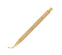 WRITWAA Auricular Point Massage Probe Copper Acupuncture Pen for Deep Pressure Relief Non Slip Handle Versatile Use Face Neck Shoulders and Feet Golden Acupoint Stick