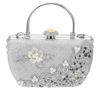 WRITWAA Bag: Women Beaded Clutch Purse with Rhinestone and Pearl Wedding Party Handbag for Wedding 1920s Party