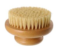 WRITWAA Bamboo Shower Brush Hemp Fiber Round Body Scrubber for Exfoliating Dead Skin for Back and Bath Use Gentle on Skin Types