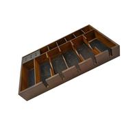 WRITWAA Barber Clipper Tray Anti-Slip Salon Clippers Organizer with Rational Grid Design Solid Wood Practical Hair Clipper Box with Super Large Capacity for Hair Salon Use