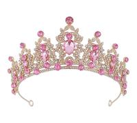 WRITWAA Baroque Crown Tiara Headpiece for the Bride Headpiece for Girls Future Bride Queen Hair Accessories for Bridesmaid Wedding Tiaras for the Bride, 16X16CM
