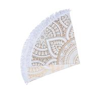 WRITWAA Beach Towel Blanket Oversized Water Absorption and Diffusion Design with Mandala Pattern and Tassels Microfiber for Beach and Home Decor Use