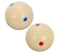WRITWAA Billiard Cue Balls Resin Material with Six Dot Training Design 2pcs White for Precision Enhancement, for Billiard Room and Game Room Practice Sessions