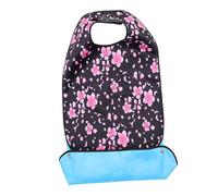 WRITWAA Black Adult Bib with Food Catcher for Seniors and Disabled, Dirt-resistant Tpu and Polyester Clothing Protector, Easy to Clean Reusable Bib for Eating and Daily Use