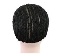 WRITWAA Black Cornrow Crochet Wig Cap for Easy Wig Making Elastic Sew Dome Net Design Size S Made of Polyester Lightweight and Easy to Wash and Hair Extensions