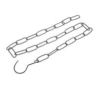 WRITWAA Black Iron Clothes Display Iron Chain with Hooks, Heavy Duty Chain for Hanging Garments, Supports Multiple Pieces of Clothing, for Retail Stores and Clothing Markets