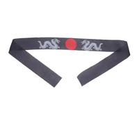 WRITWAA Black Japanese Style Samurai Headband Breathable Comfortable Fit Polyester Fitness Headband Chef Accessory for Sports and Karate Supply