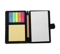 WRITWAA Black Small Notebook with Tabs and Pen Holder Durable Notepad Set for School and Office Multifunctional Pads for Quick Reminders and Organized Note Taking