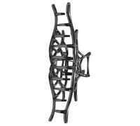 WRITWAA Black Spider Web Claw Hair Clip Large Zinc Alloy Hair Clamp for Makeup and Exercise