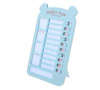 WRITWAA Blue Habit Tracker Planning Board with Multiple Interchangeable Cards, Pp Material, Suitable for Desk or Wall, Task Management and to-do List Organiser