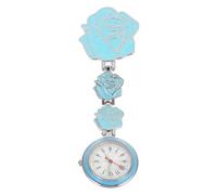 WRITWAA Blue Metal Nurses Hanging Pocket Watch with Clip on Feature and Accurate Timekeeping, Round Shape, Contemporary Style for Doctors and Nursing Students