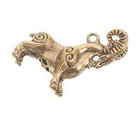 WRITWAA Brass Zodiac Goat Pendant Retro Charm Small Three Dimensional | Polished Brass Finish, Compact Lightweight Design, Golden Tone, Spring Festival and Chinese New Year Decor