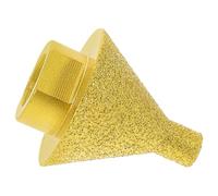 WRITWAA Brazed Diamond Chamfer Deburring Tool 38mm for Angle Grinder Metal File Drill Grinding Bit Rotary Burrs for Tile Marble Polishing and Jade Carving