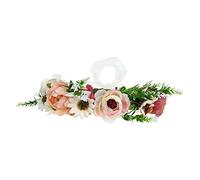 WRITWAA Bridal Flower Crown Headband Elegant Faux Floral Wreath for Wedding Bridal Photo Props Comfortable Hair Accessories for Brides and Special Occasions