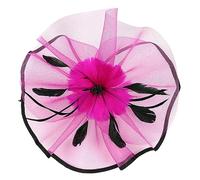 WRITWAA Bridal Hair Accessories Headbands 1920s Headband Women Bridal Headpiece Fake Party Fashion Spa Headwear Bride Headpieces for Wedding Hair Bands Cocktail Hats Rosy