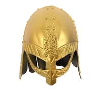 WRITWAA Bronze Viking Helmet Adult Medieval Warrior Costume Hat - Robust Headpiece for Historical Role-Play, Halloween Celebrations, Stage Performances, and Festivals