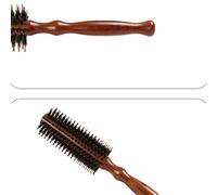 WRITWAA Brown and Anti-static Boar Bristle Comb Hair Straightener with Comfortable Grip for Curling and Blow Drying, for Home Use and Hair Styling