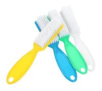 WRITWAA Brush Lightweight Cleaning Plastic Long Brushes Nail 4pcs Handle and Set Portable for Nail Makeup