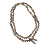 WRITWAA Buddha Beads Coffee Wood Handmade 108 round Beads Natural Wenge Bracelet Buddhism Prayer Jewelry Counting Blessing Bangle for Women and Adults