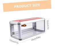 WRITWAA Business Card Holder Secure Transparent Box with Lock for Desktop Storage and Exhibition Use Multipurpose Business Card Stand and Ballot Collection Box for Office Clinic Trade
