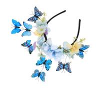 WRITWAA Butterfly Headband for Women Handmade Monarch Floral Fascinator Headpiece for Weddings Tea Parties Halloween and Festivals Lightweight and Comfortable Design