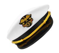 WRITWAA Captain Hat for Boy Girl Nautical Themed Embroidered Sailor Hat Head Circumference Soft Breathable for Dress-up Parties and Daily Wear