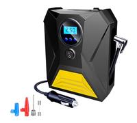 WRITWAA Car Inflator 12v Vehicle Electric Pump with Digital Display and LED Light, Portable Tire Inflating Pump for Car Tyres, Automotive Air Compressor Suitable for Travel