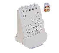 WRITWAA Cartoon Flip Desk Calendar Blue Mini Standing Monthly Planner for Home Office Cute Snake Design Table Calendar Material Daily Use Reminder and Decoration