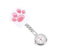 WRITWAA Cat Paw Nurse Watch Electronic Glow-in-The-Dark Pocket Watch Clip for Medical Professionals for Nurses and Doctors