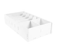 WRITWAA Change Storage Box for Desktop Organization Multiple Compartment Tray for Cash Drawer Coin and Bill Holder Money Organizer for Home Office