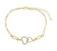 WRITWAA Charm Bracelet Austrian Crystal Micro Pave Hollow Design, Women’s Fashion Bangle for Elegant Wristwear, Charming Hand Chain Suitable for Party and Daily Wear