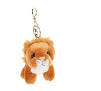 WRITWAA Charming Lion Plush Backpack Charm Keychain Stuffed Animal Lion Keyring for Women